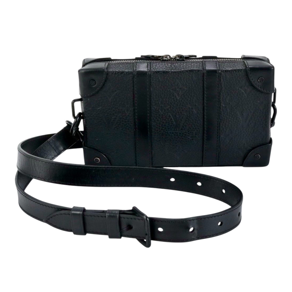 LOUIS VUITTON Monogram Eclipse Soft Trunk Shoulder Bag Black M80224 ルイ・ヴィトン モノグラム エクリプス ソフトトランク