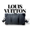 LOUIS VUITTON Monogram Eclipse Soft Trunk Shoulder Bag Black M80224 ルイ・ヴィトン モノグラム エクリプス ソフトトランク