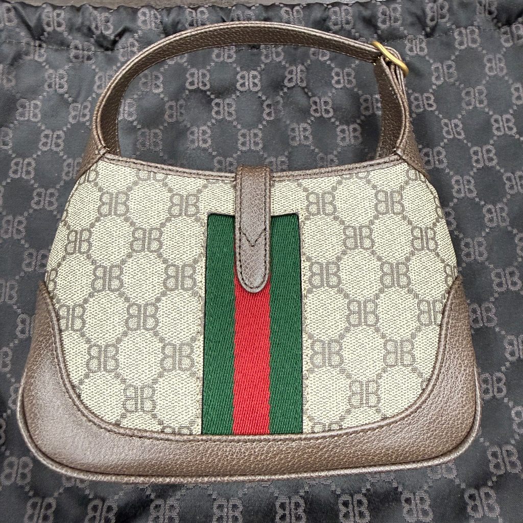 GUCCI × BALENCIAGA The Hacker Project Jackie 1961 Mini Bag BB Monogram Canvas グッチ × バレンシアガ ザ ハッカー プロジェクト ジャッキー1961 ミニバッグ