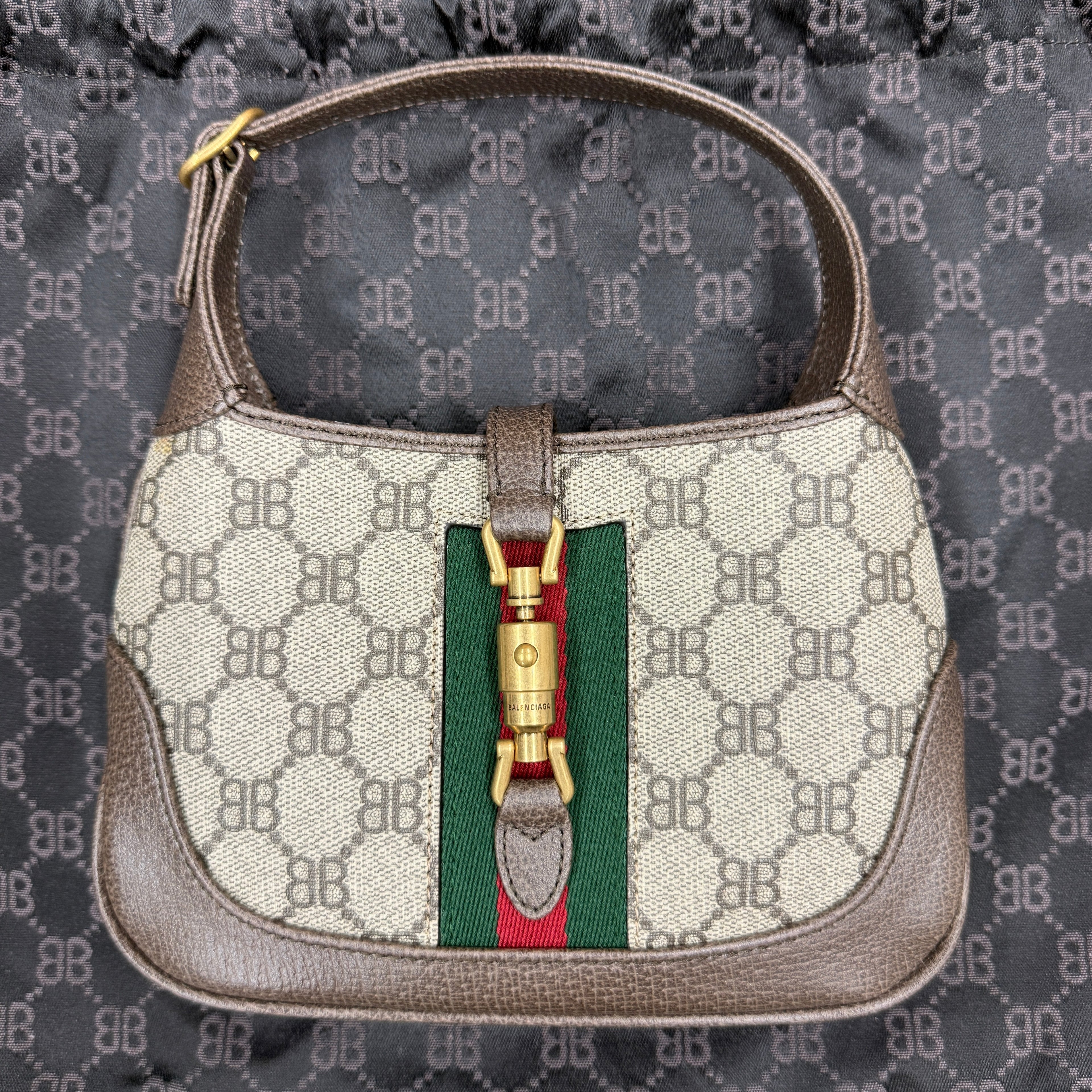GUCCI × BALENCIAGA The Hacker Project Jackie 1961 Mini Bag BB Monogram Canvas グッチ × バレンシアガ ザ ハッカー プロジェクト ジャッキー1961 ミニバッグ