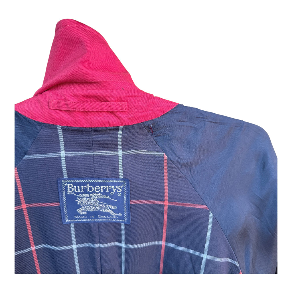 Extremely Rare Red Burberrys Balmacaan Coat 80s 英国製 バーバリーズ ヴィンテージ ノバチェック