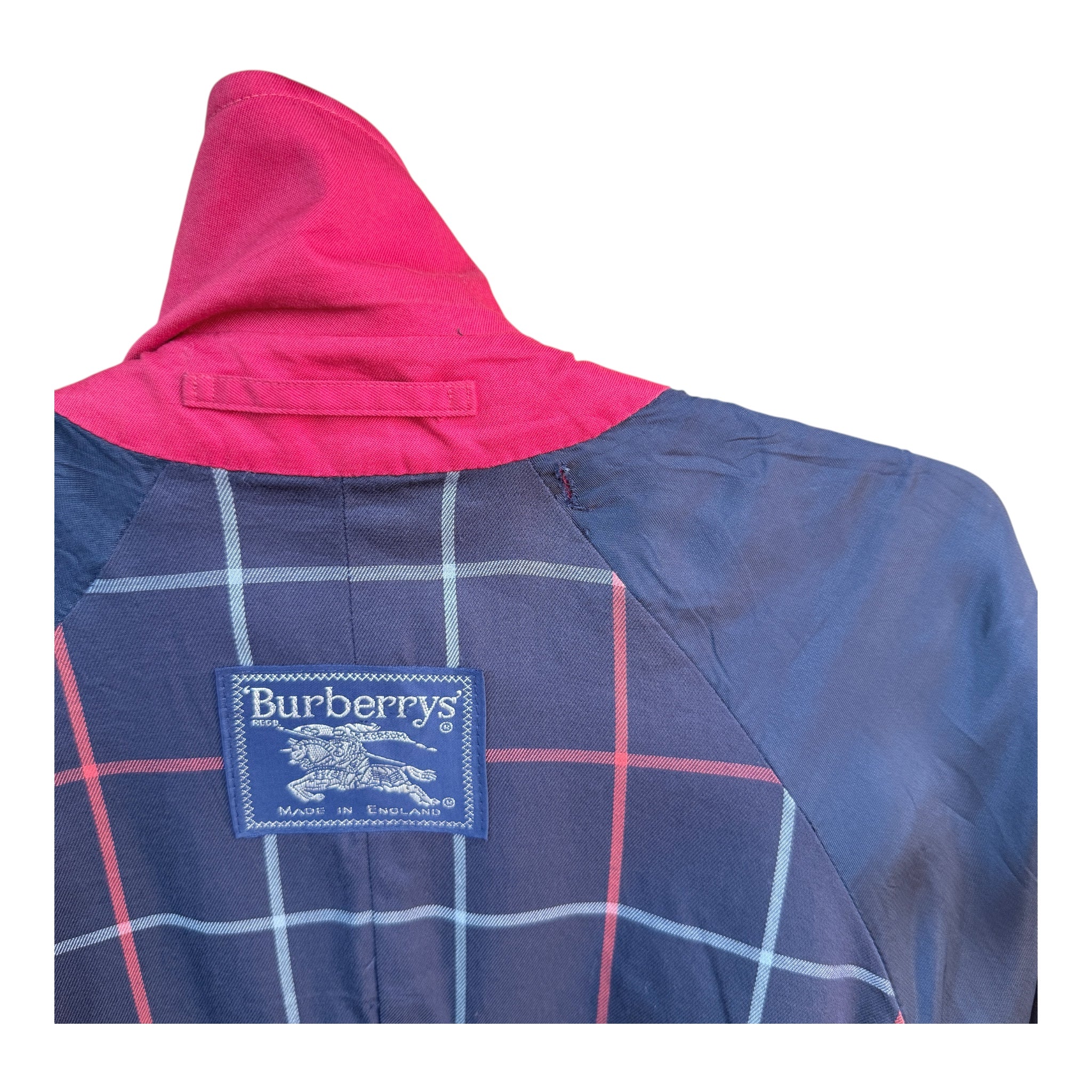 Extremely Rare Red Burberrys Balmacaan Coat 80s 英国製 バーバリーズ ヴィンテージ ノバチェック