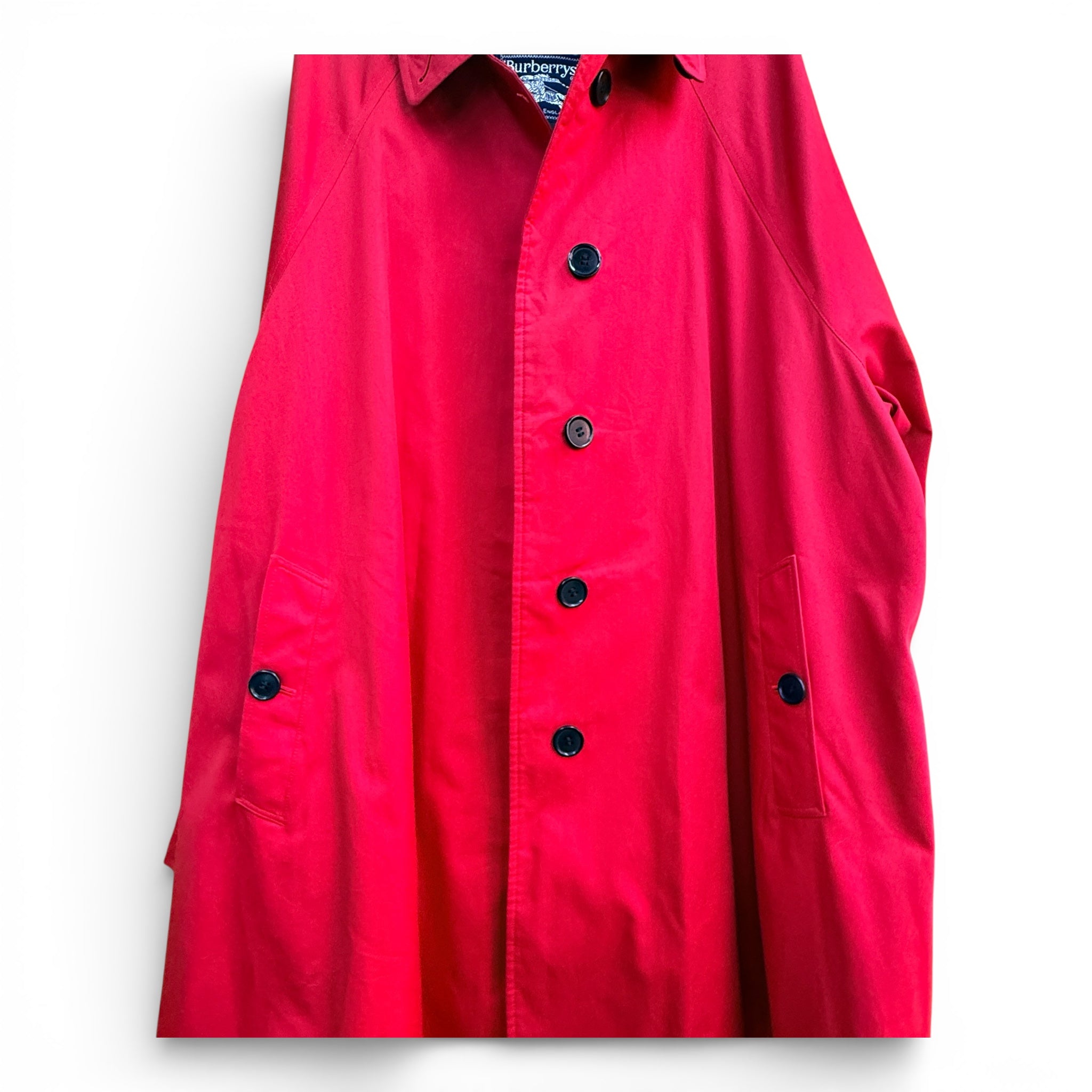 Extremely Rare Red Burberrys Balmacaan Coat 80s 英国製 バーバリーズ ヴィンテージ ノバチェック