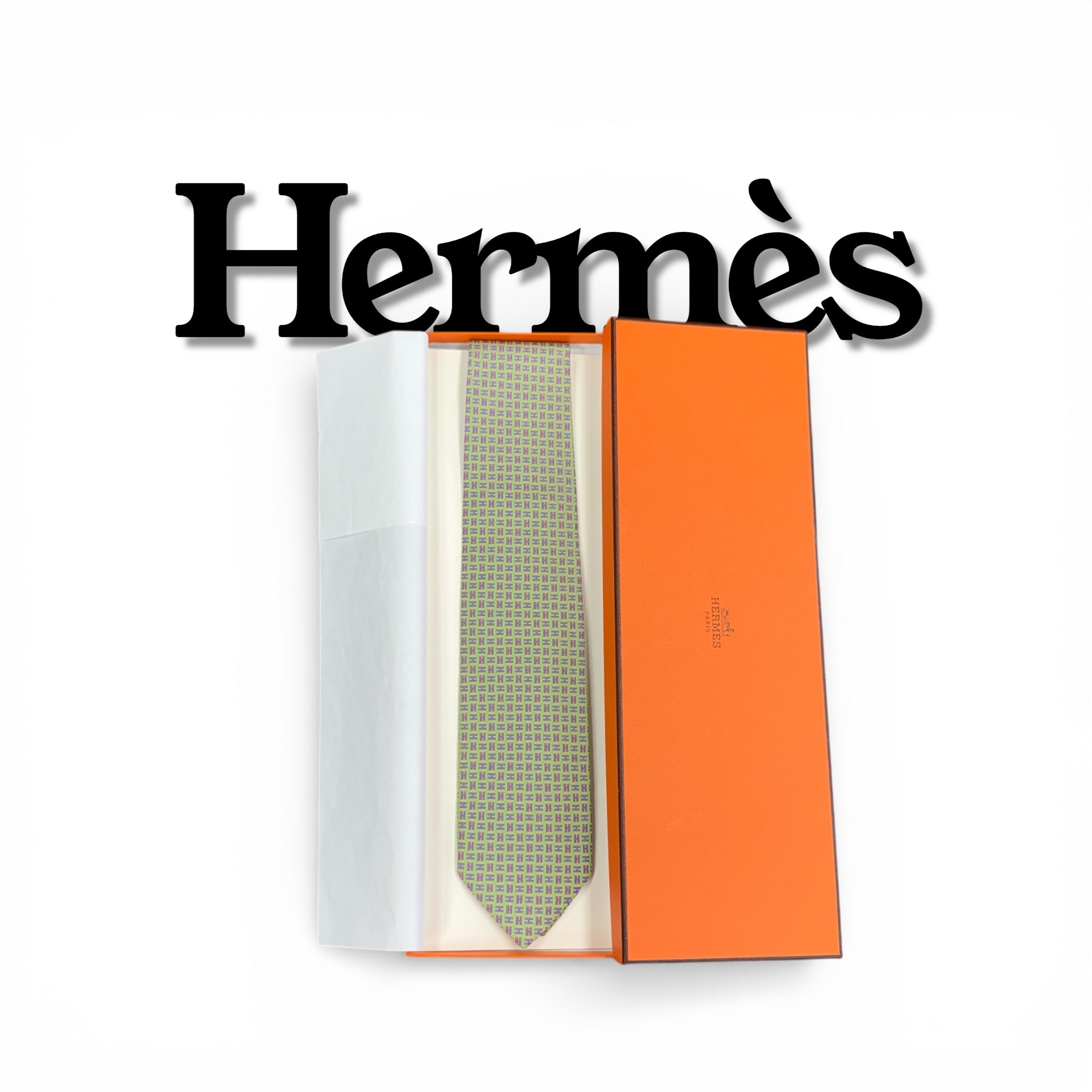 HERMÈS Silk Tie H Pattern｜エルメス シルク ネクタイ 新品未使用 箱付き