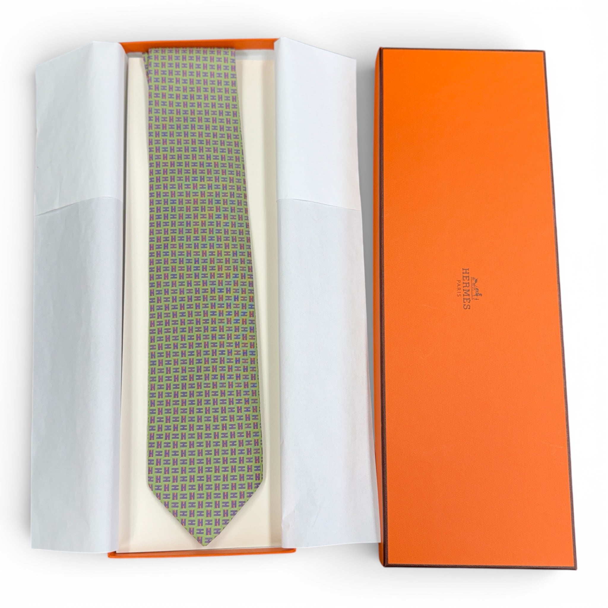 HERMÈS Silk Tie H Pattern｜エルメス シルク ネクタイ 新品未使用 箱付き