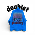 doublet Painting Back Boa Jacket Blue ダブレット ペイント バックプリント ボアジャケット ブルー