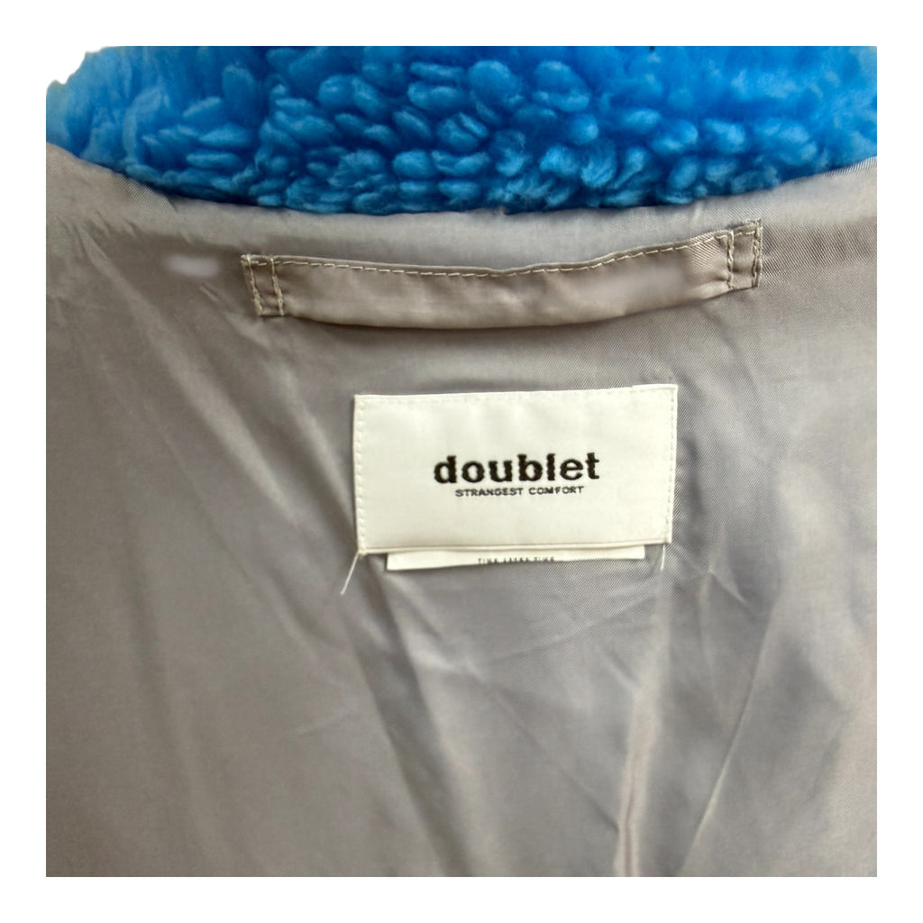 doublet Painting Back Boa Jacket Blue ダブレット ペイント バックプリント ボアジャケット ブルー