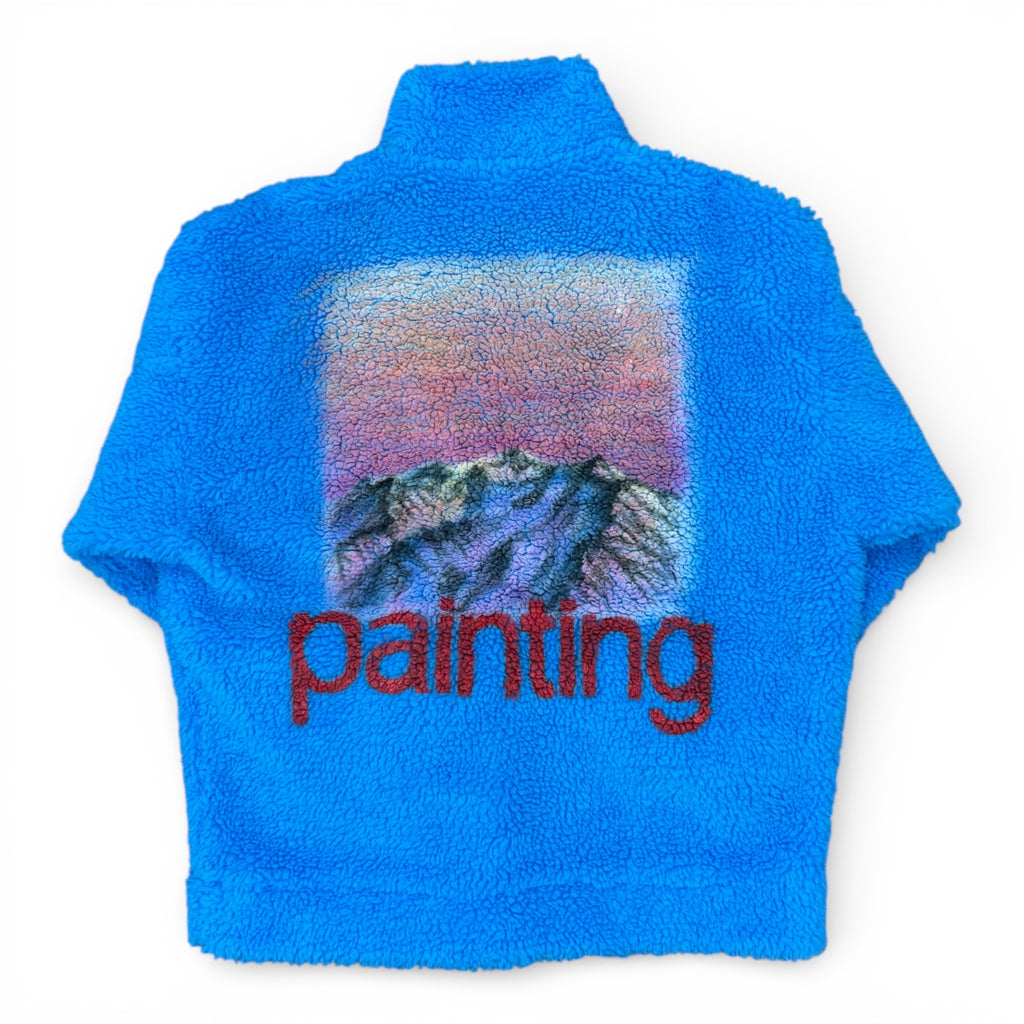 doublet Painting Back Boa Jacket Blue ダブレット ペイント バックプリント ボアジャケット ブルー
