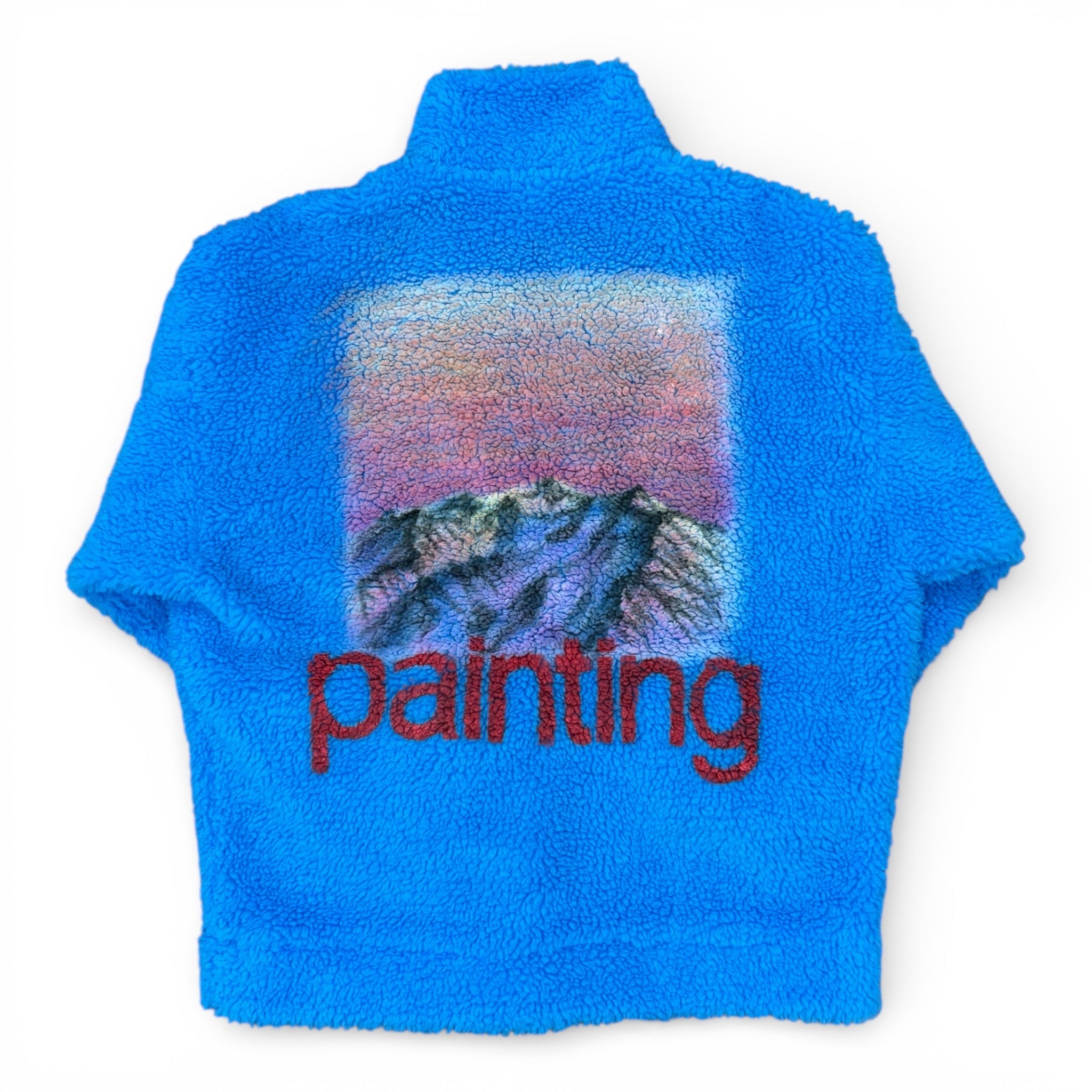 doublet Painting Back Boa Jacket Blue ダブレット ペイント バックプリント ボアジャケット ブルー