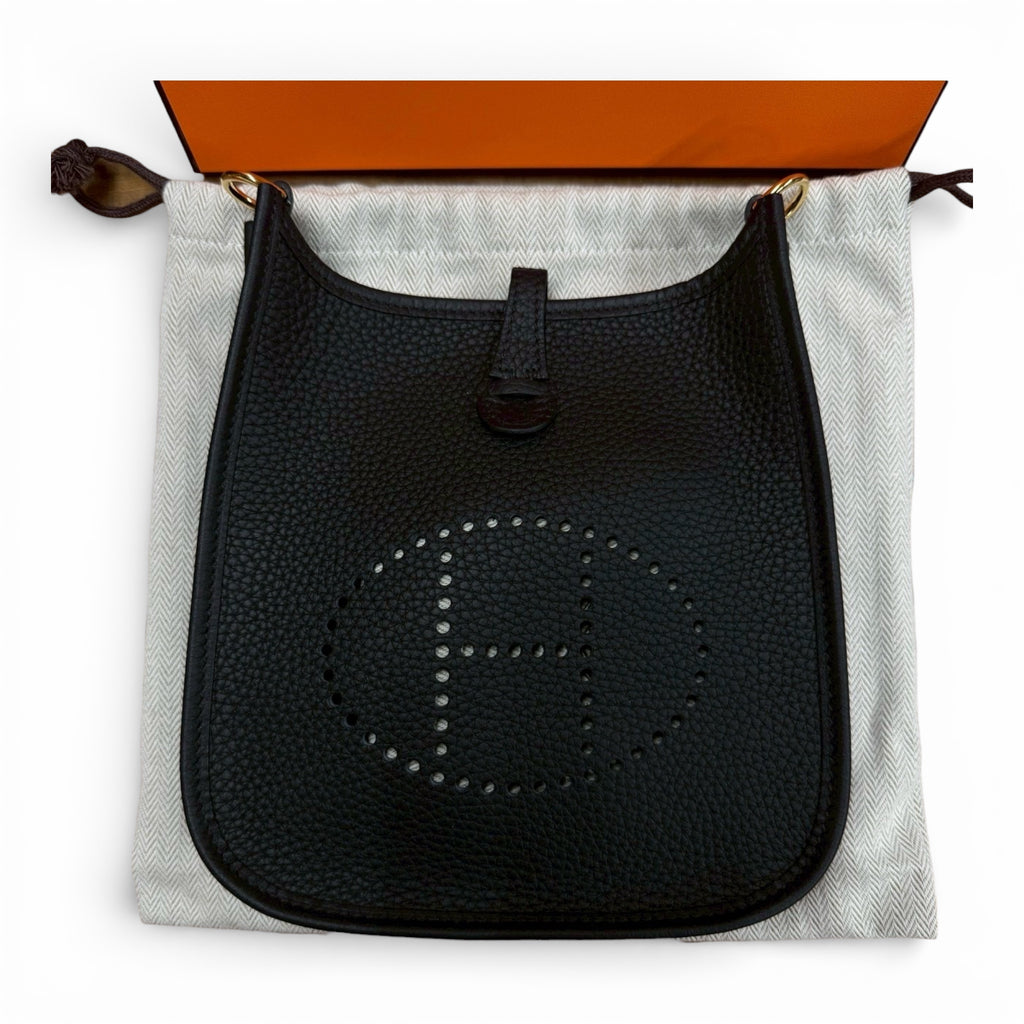 HERMÈS Evelyne TPM Black Gold Hardware Stamp K エルメス エヴリン TPM ブラック ゴールド金具 刻印K