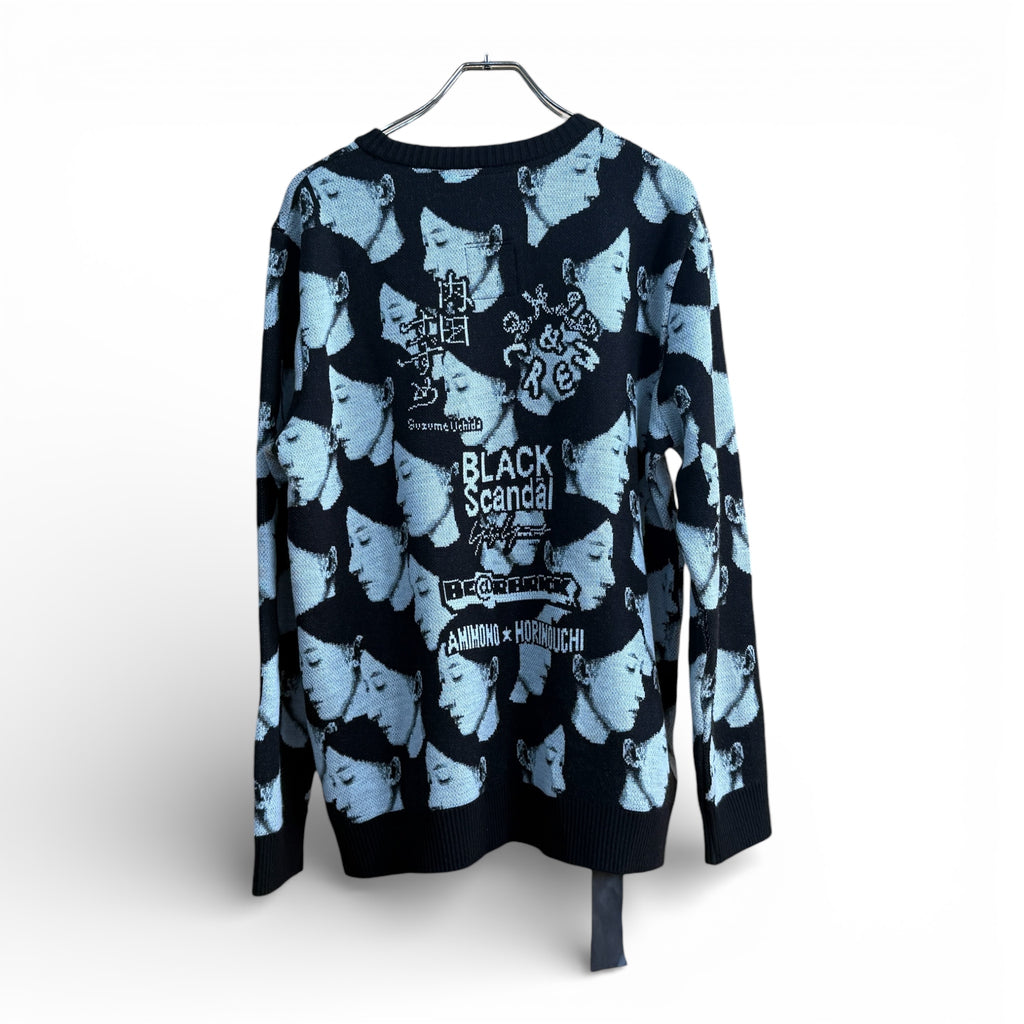 BLACK Scandal Yohji Yamamoto Graphic Knit Sweater