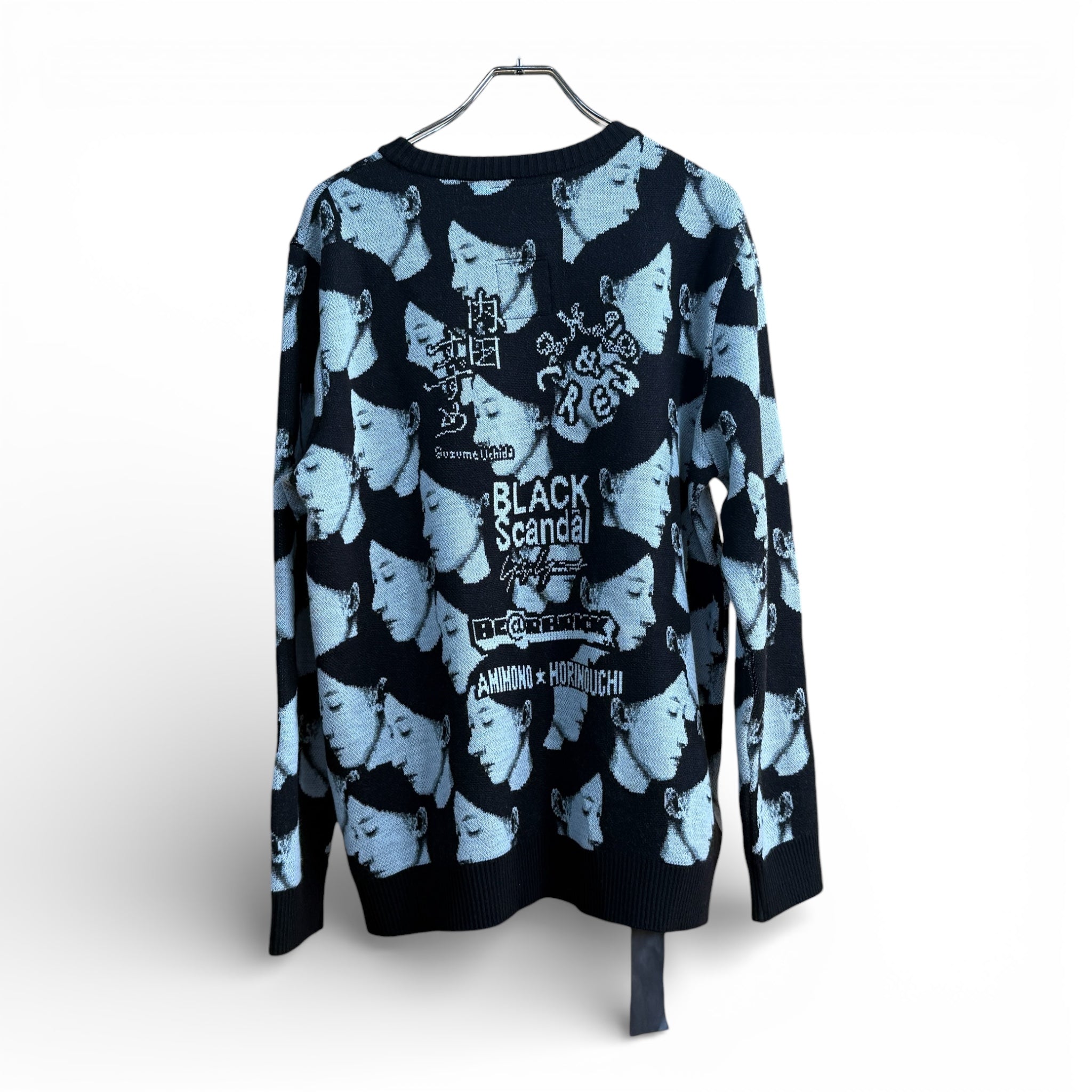 BLACK Scandal Yohji Yamamoto Graphic Knit Sweater